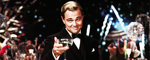 Gatsby (Leonardo DiCaprio) skålar med dig!